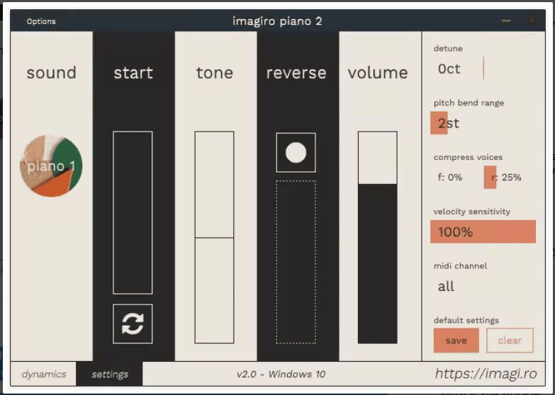Imagiro Piano v2.2.309 WinmacOS logo