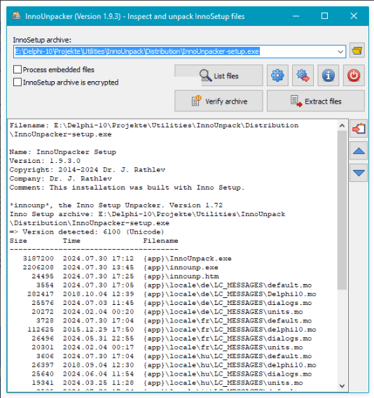 Inno Setup Unpacker v2.1.0
