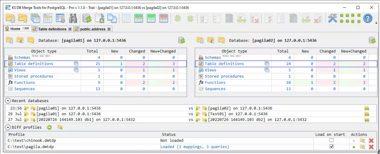 KS DB Merge Tools for PostgreSQL v1.16