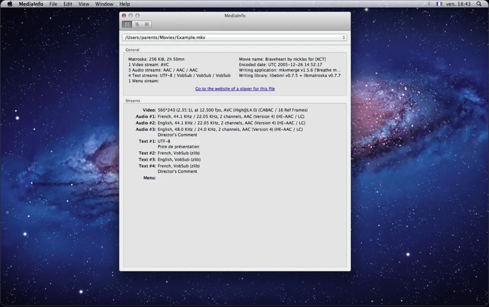 MediaInfo v25.10 macOS