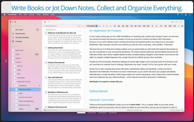 Notebooks v3.8.4 macOS