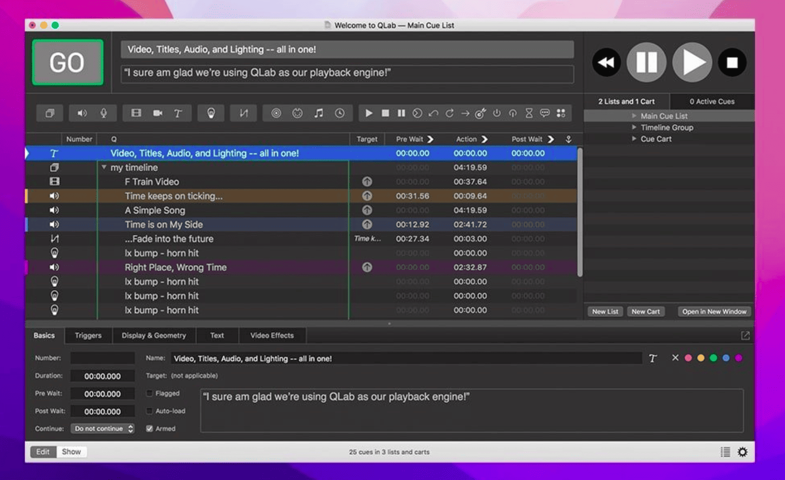 QLab Pro v5.5.18 macOS