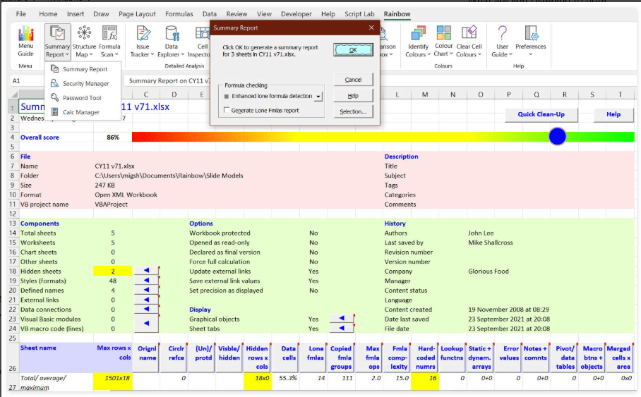 Rainbow Analyst add-in Professional v25.11.0