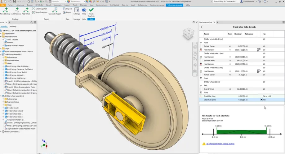 Autodesk Inventor Tolerance analysis