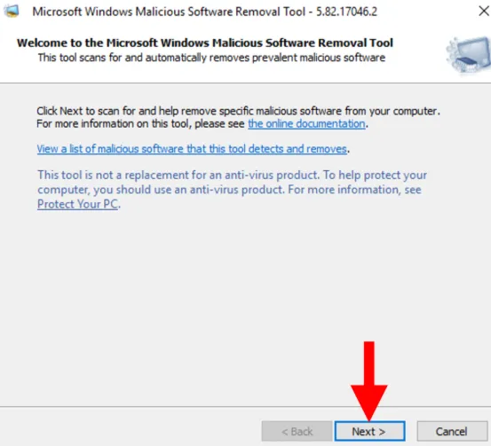 Microsoft Malicious Software Removal Tool