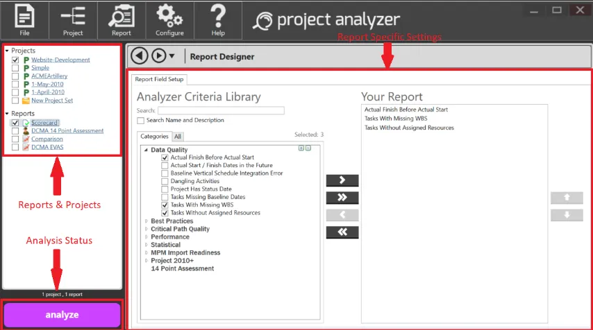 Steelray Project Analyzer