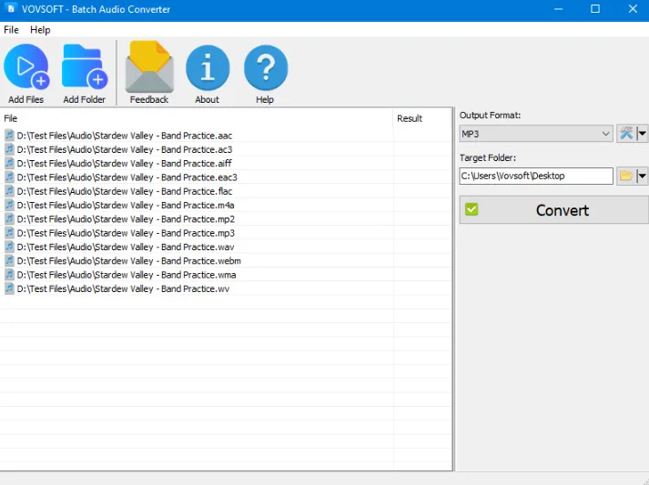 VovSoft Batch Audio Converter