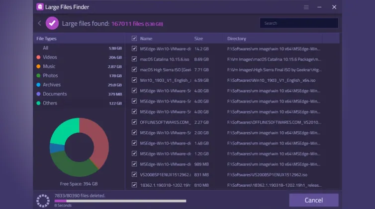Large Files Finder