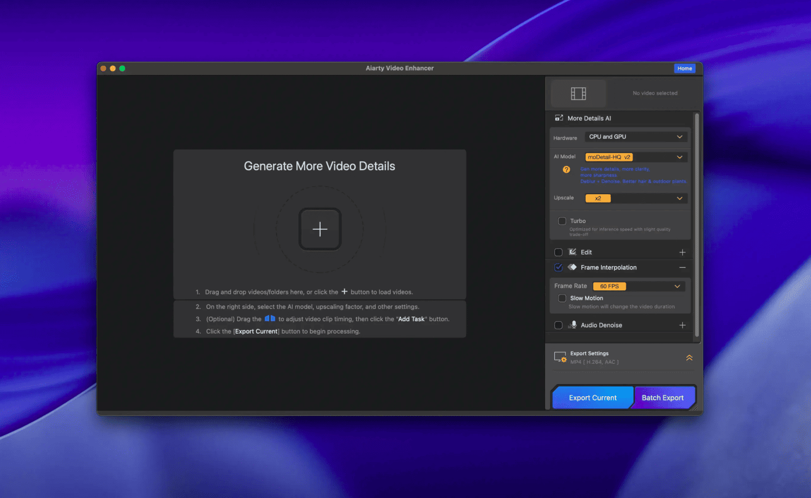 Aiarty Video Enhancer v6.0.5 macOS