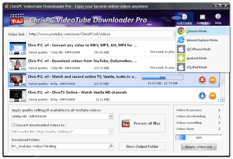 ChrisPC VideoTube Downloader Pro 15.26.0124