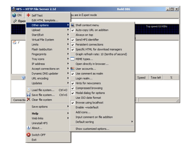 HFS HTTP File Server (version 3) v0.57.27
