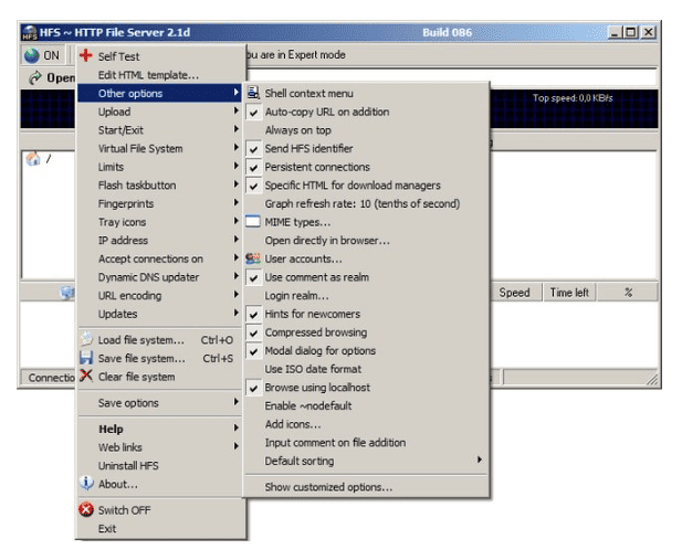 HFS HTTP File Server (version 3) v0.57.28