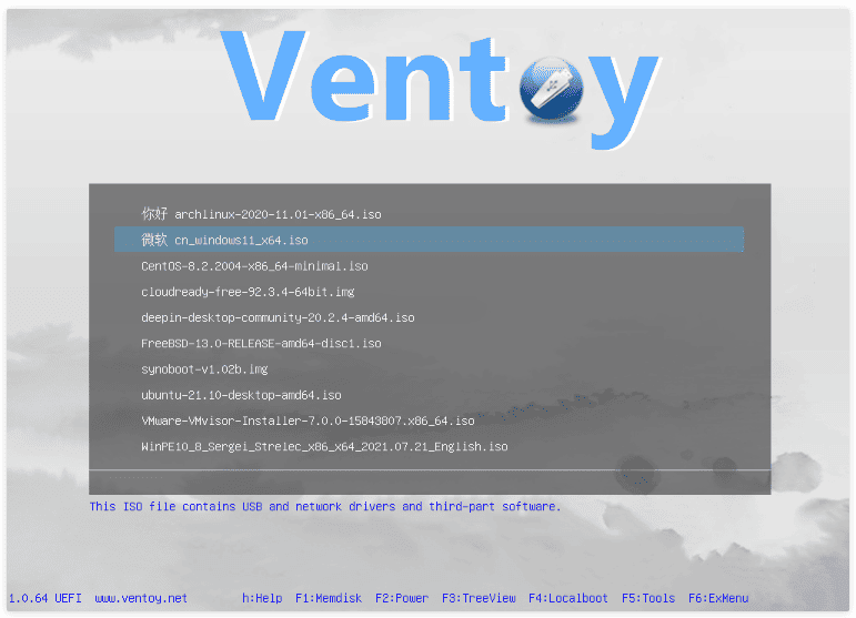 Ventoy v1.1.09 Multilingual + LiveCD