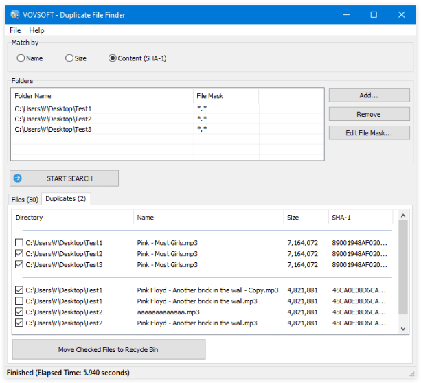 VovSoft Duplicate File Finder 1.6.0