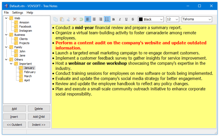 VovSoft Tree Notes v2.6
