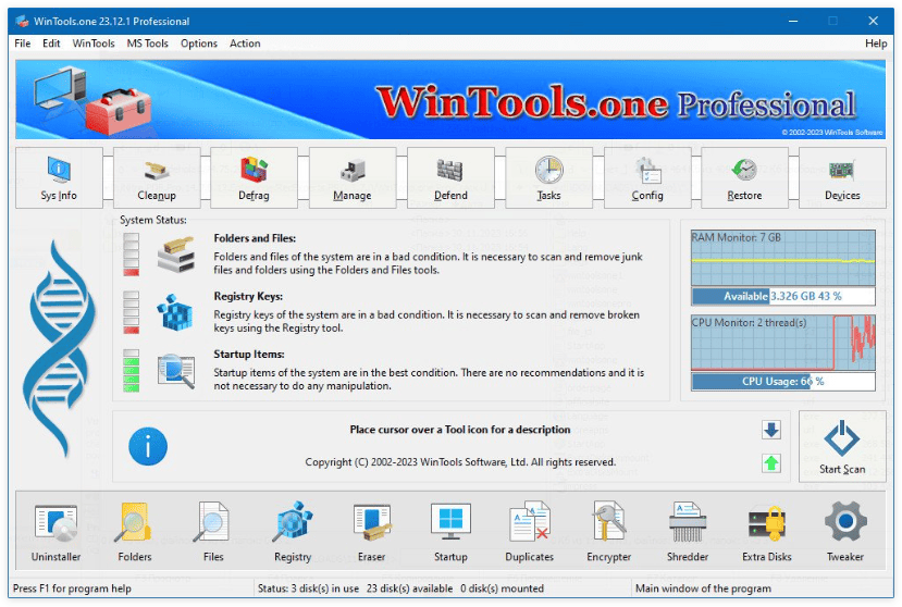 WinTools.one Home / Professional 26.1.1 