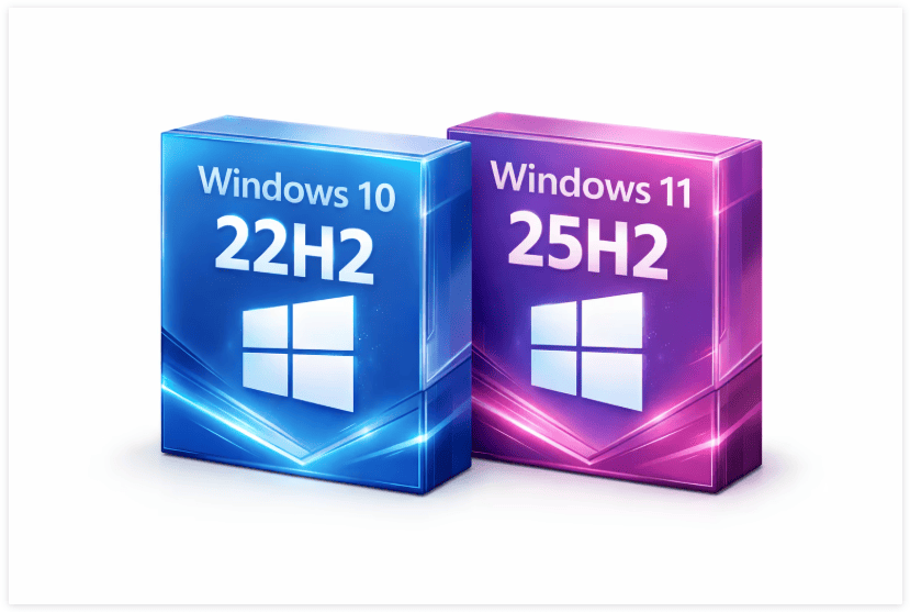 Windows 11 25H2 (No TPM Required) & Windows 10 22H2 AIO 32in1 Preactivated December 2025