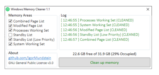 Windows Memory Cleaner v3.0.8