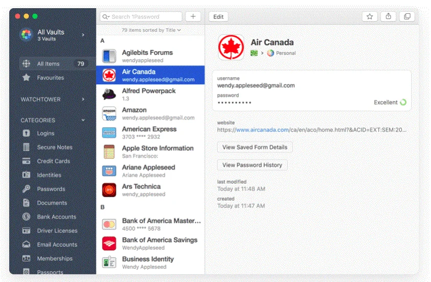 1Password 7.9.10 portable for macOS