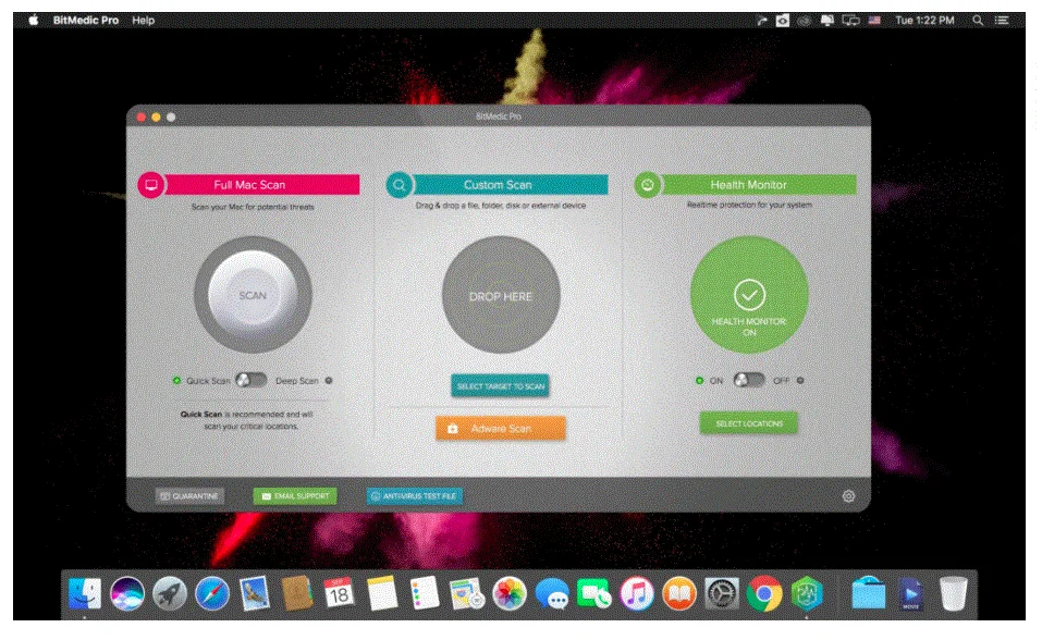 Antivirus BitMedic Pro 3.1.3 portable for macOS