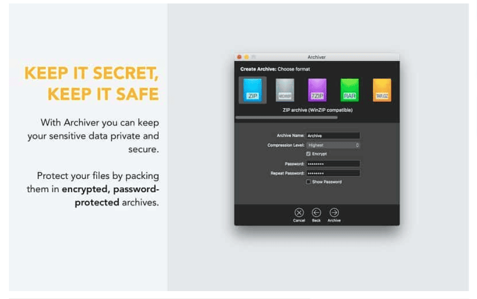 Archiver 4.3.1 portable for macOS