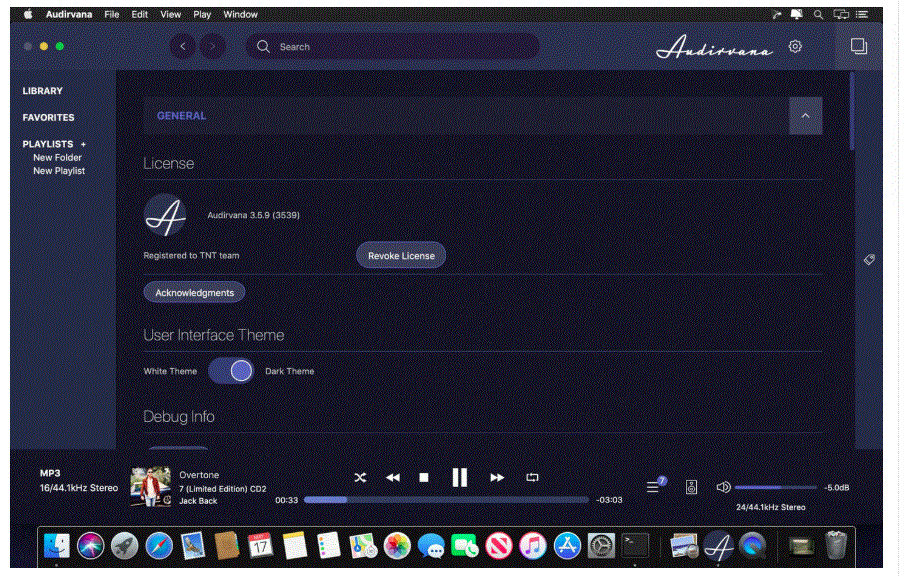 Audirvana Plus 3.5.50 portable for macOS