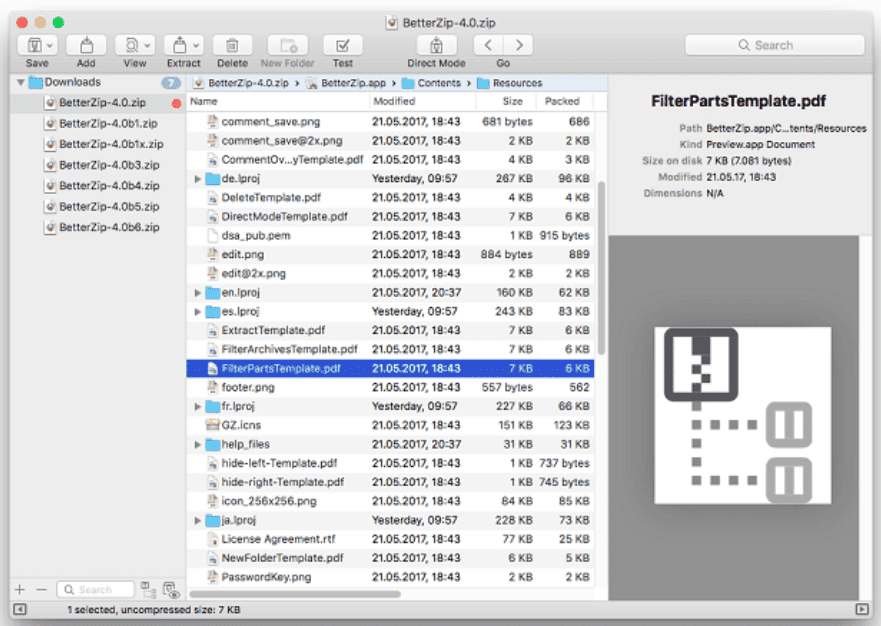 BetterZip 5.4.0 Portable for macOS