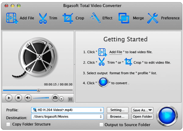 Bigasoft Total Video Converter 5.8.1.9133 Portable for macOS