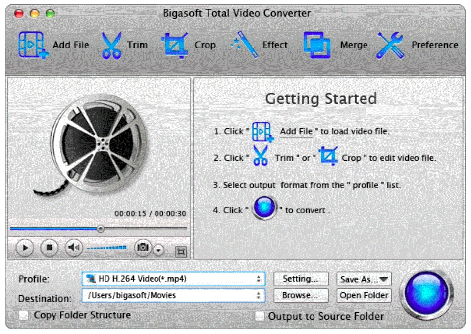 Bigasoft Total Video Converter 5.8.2.9497 macOS
