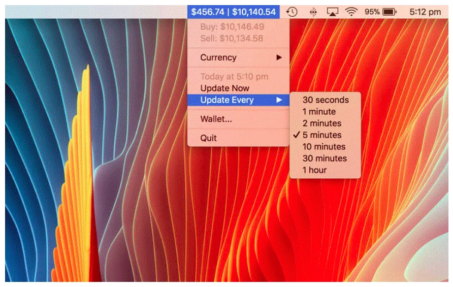 Bitcoin Bar 1.3.1 portable for macOS