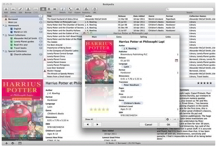 Bookpedia 6.2.1 portable for macOS