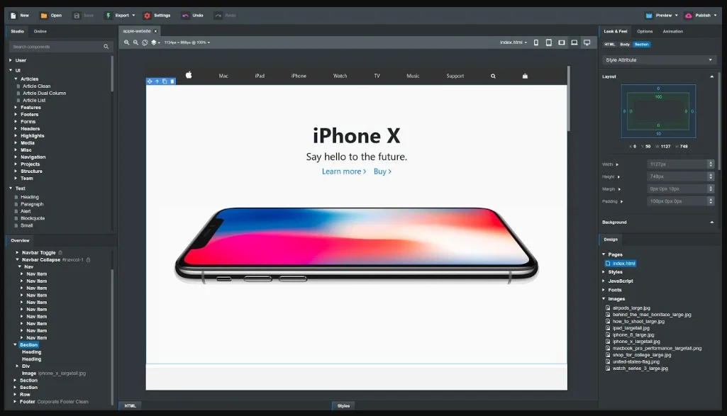 Bootstrap Studio 6.6.1 portable for macOS 1