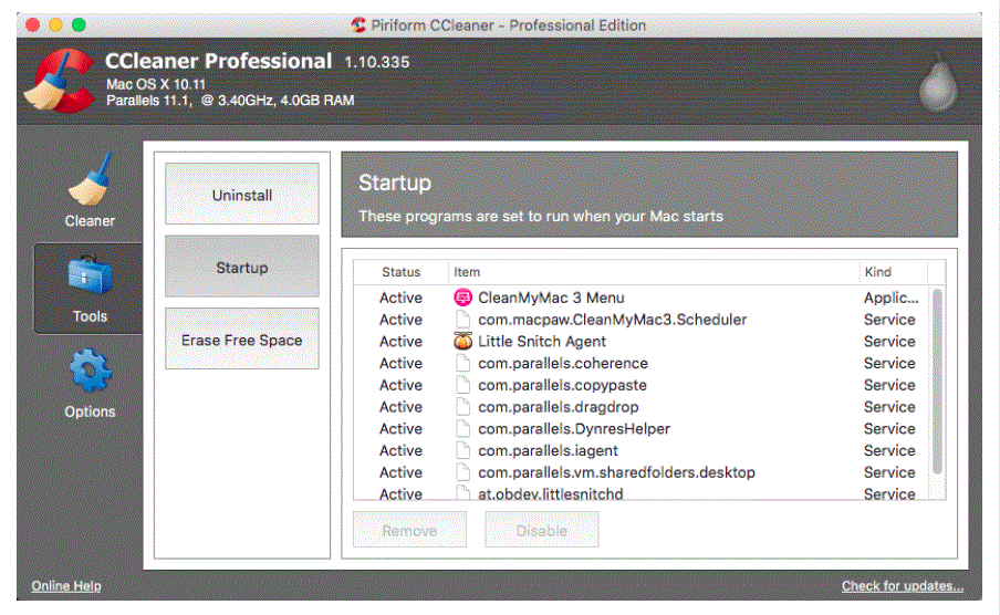 CCleaner Pro 1.18.30 portable for macOS