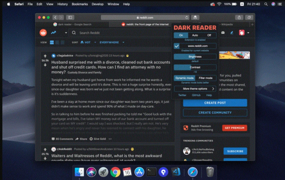 Dark Reader for Safari 1.4.6 portable for macOS