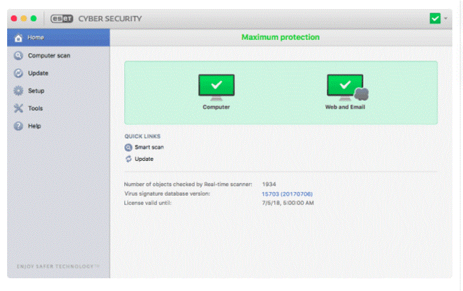 ESET Cyber Security Pro 6.7.300.0 portable for macOS