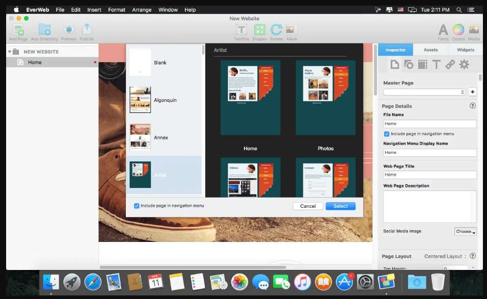 EverWeb 4.4.3 portable for macOS 1