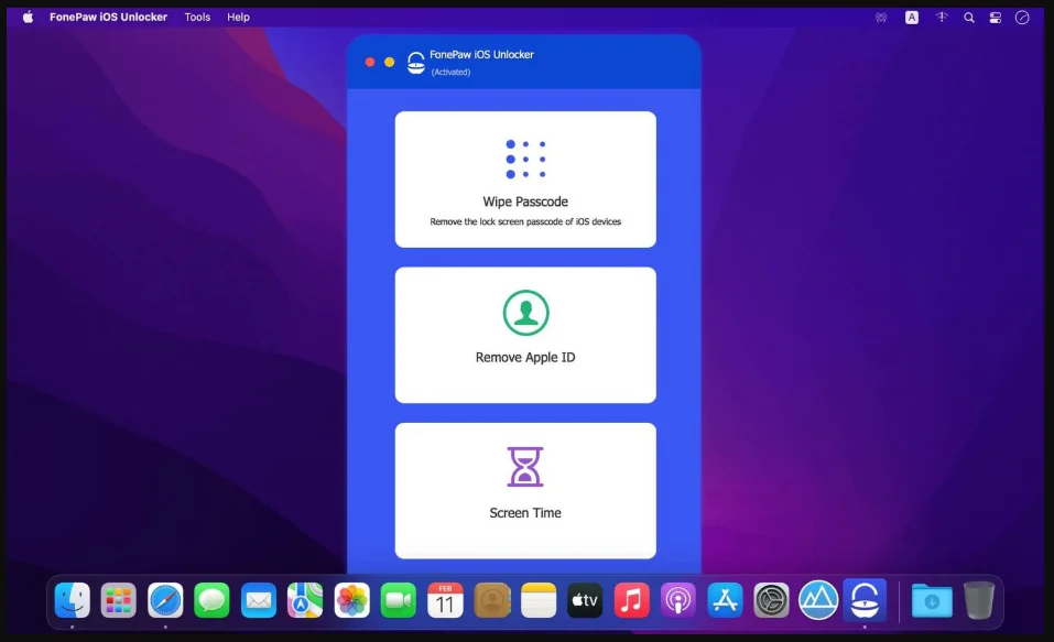 FonePaw iOS Unlocker 1.7.0 portablefor macOS 1