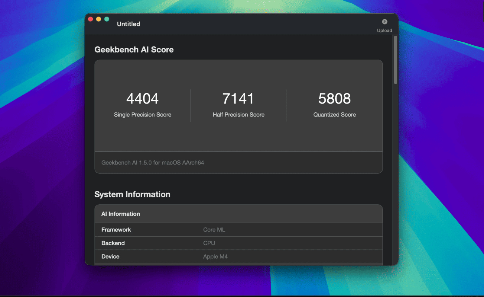 Geekbench AI 1.7.0 macOS