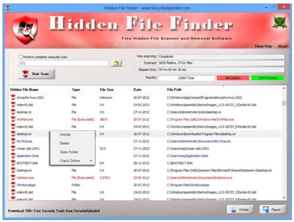 Hidden File Finder 9.0