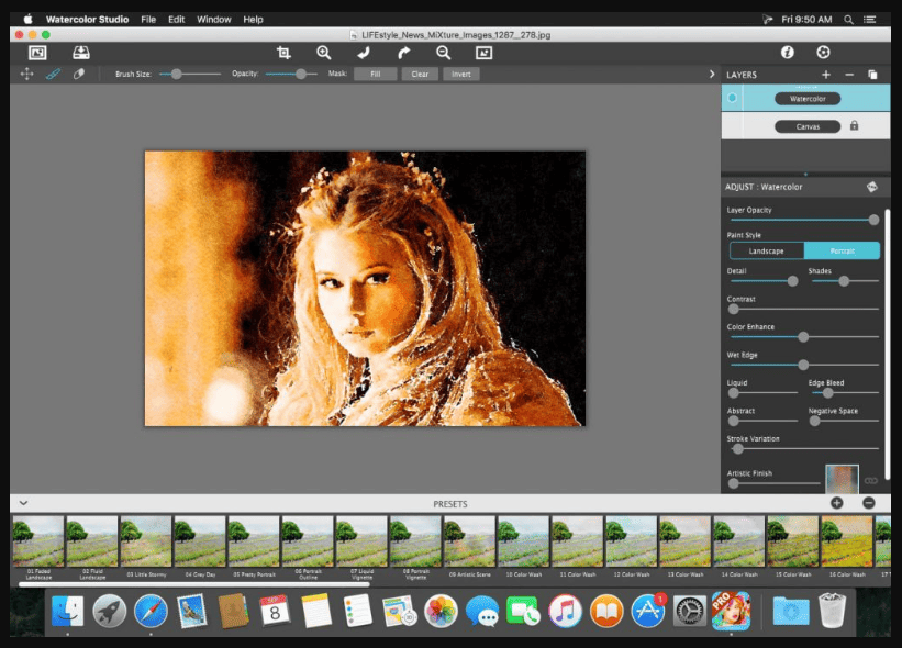 JixiPix Watercolor Studio Pro 1.4.19 Portable for macOS