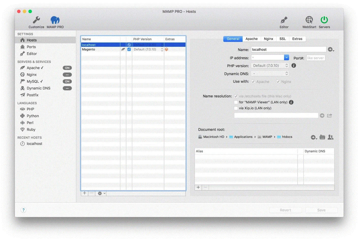 MAMP PRO 6.9.0 portable for macOS