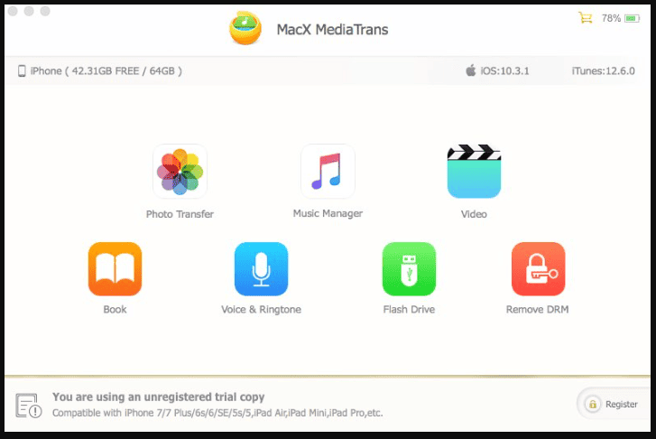MacX MediaTrans 8.2 portable for macOS 1