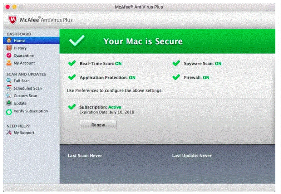 McAfee Endpoint Security 10.7.8 portable for macOS