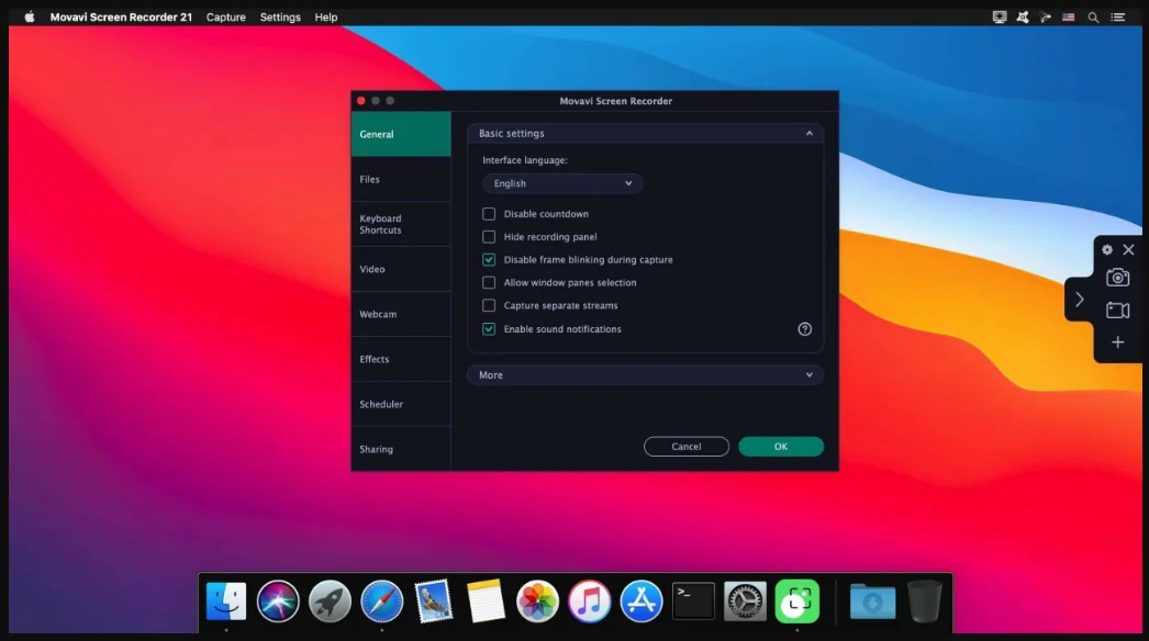 Movavi HD Screen Recorder 23.1.1 portable for macOS 1