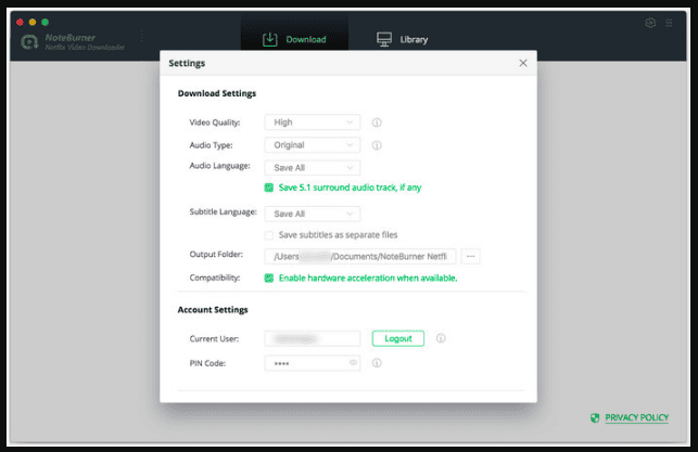 NoteBurner Netflix Video Downloader 1.5.1 Portable for macOS
