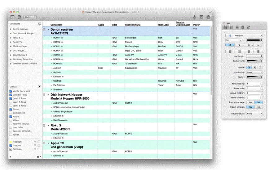 OmniOutliner Pro 5.15.0 portable for macOS