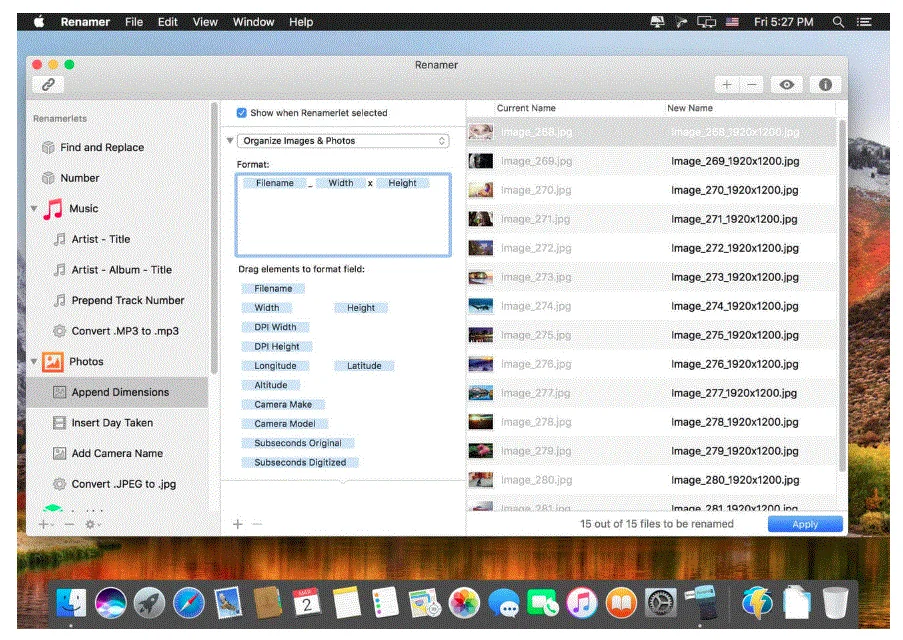 Renamer 7.0.18 portable for macOS