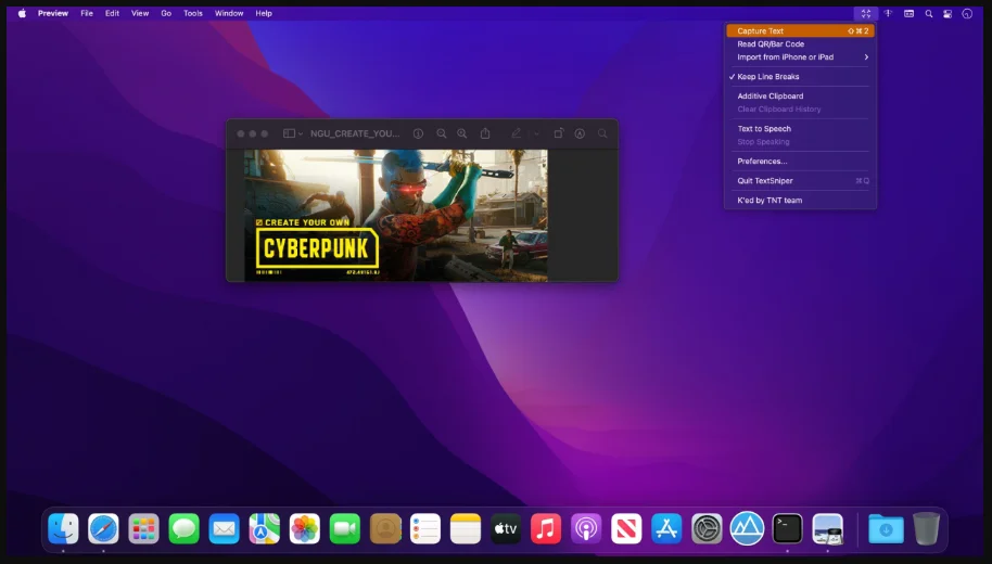 TextSniper 1.12.0 portable for macOS 1