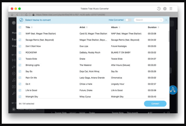 Tidabie Tidal Music Converter 1.4.4 portable for macOS 1