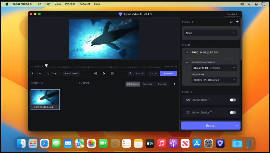 Topaz Video 1.1.1 portable for macOS 1
